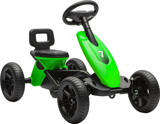 AIYAPLAY Kinderpedaalauto, mit geluiddempende EVA wielen, Grün - Bild 1