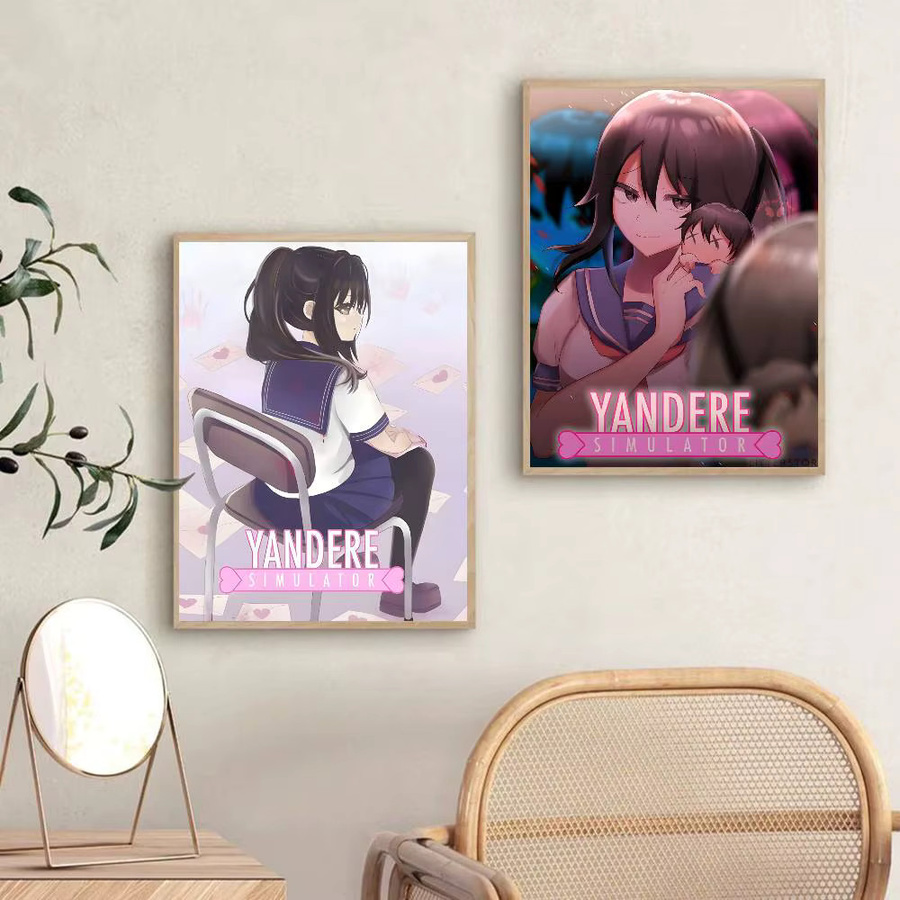 Wasserfester Anime Y-Yandere Simulator Wandaufkleber in Mehrfarben für deine Wohnzimmer- und Schlafzimmerdekoration - Bild 5