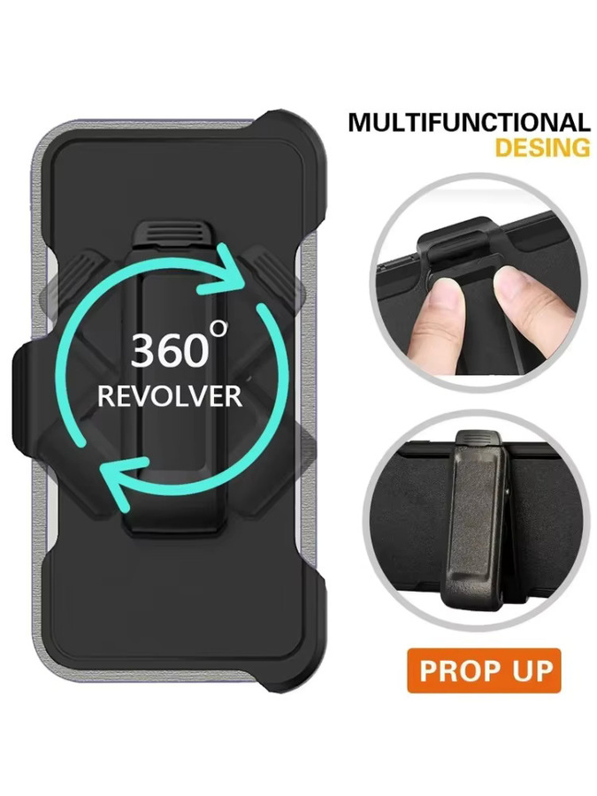 OTT-BOX 3in1 Rüstung Schutzhülle mit drehbarem Clip-Gürtel für Samsung Galaxy S26 Ultra S25 S24 S23 Plus A57 A37 A27 A17 A56 A36 A16 A07 A06 in Schwarz oder Pink - Bild 7