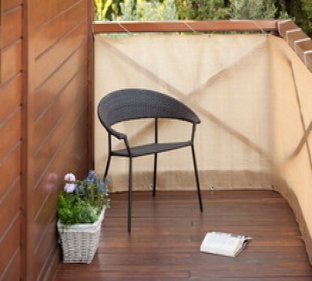 Intergard Balkonbespannung Sichtschutznetz in Beige, Breite: 0,9 m, Länge: 5 m - Bild 1