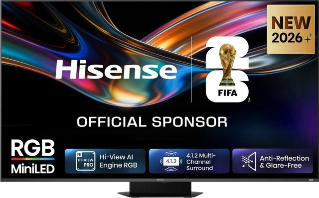 Hisense 85UR9DS RGB MiniLED TV 4K UHD in Schwarz - Bild 1