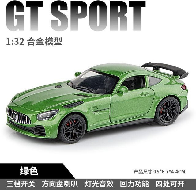 Mercedes Benz GT GT3, Modellauto, 1:32, Metall, Grün, ab 14 Jahre - Bild 1