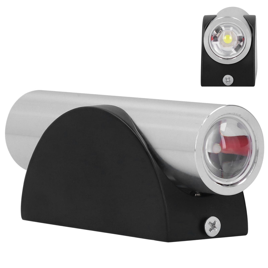GoolRC LED Wandleuchte mit Doppelkopf für Innenbereiche, warmweißes Licht, Aluminium - Bild 4