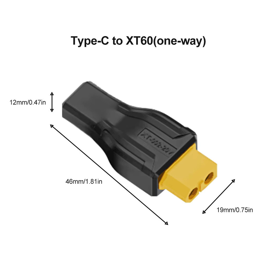 9IMOD XT60 Batterie Adapter Stecker in Schwarz für ESC, Computer und Fernbedienungen - Bild 2