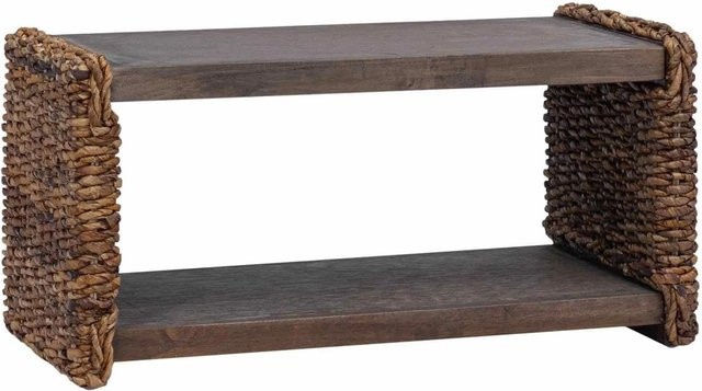 vidaXL Couchtisch aus massivem Mahagoni Holz in Braun, modern und rechteckig, B/T/H: 70 x 35 x 35 cm - Bild 1