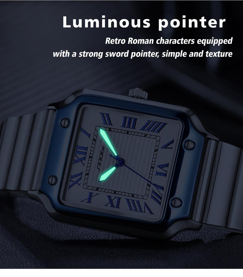 Sinobi Armbanduhr Edelstahl, Quarz, Silber, Herren - Bild 4