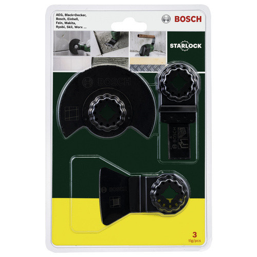 Bosch Starlock Fliesen-Set Promoline für Multifunktionswerkzeuge, 3-teilig, Schwarz - Bild 4