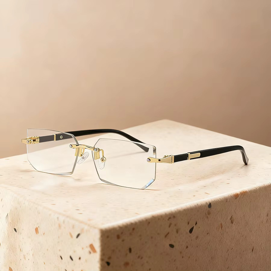 WSZ Sonnenbrille, randlos, quadratisch, Metall, Unisex - Bild 2