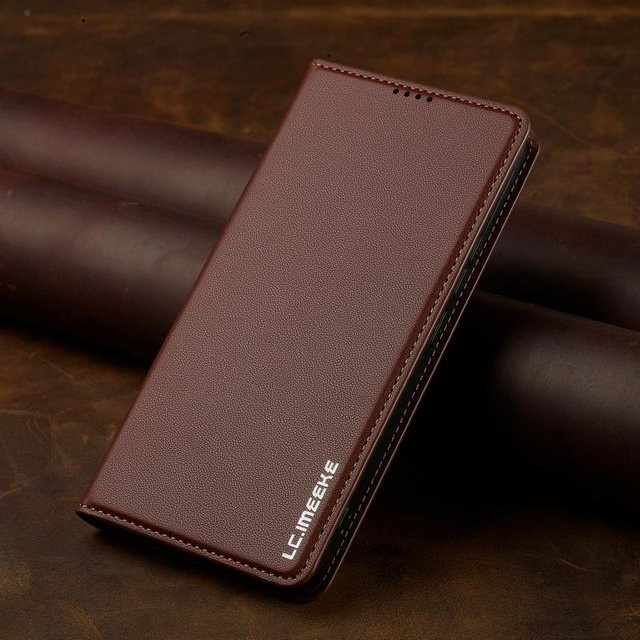 Magnetische Leder Flip Hülle für Google Pixel 8, 9 Pro, 8 Pro, 7 Pro und 8a in Braun - Bild 1