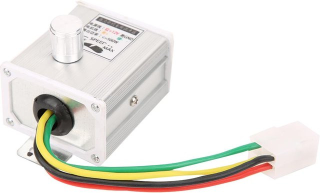 Fishine Gleichstrommotor aus Metall mit Regler 12V 500W in Silber - Bild 1