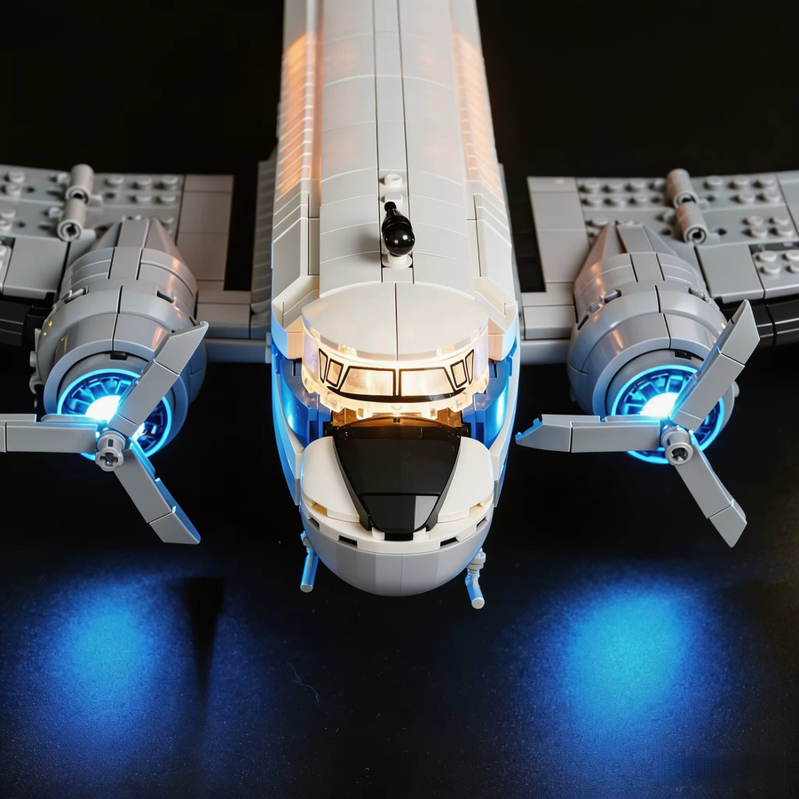 MAXCXT LED-Licht für LEGO 11378 Douglas DC-3 Pan American Airways Flugzeug, Dekorationslampe in Weiß und Blau - Bild 2