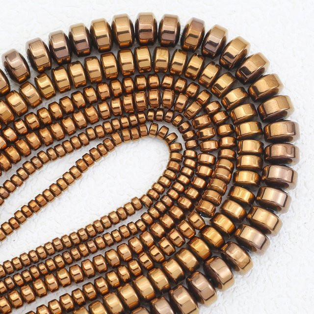 JHNBY Perlen Spacer, Kupfer, Gold, Unisex - Bild 1
