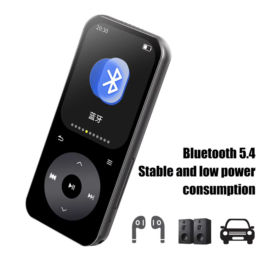 Famue BL15 Tragbarer MP3-Player mit 64GB Speicher, Bluetooth 5.4, HiFi-Sound und E-Book-Funktion, Schwarz - Bild 2