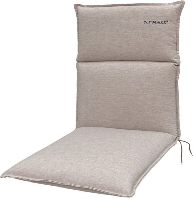 OUTFLEXX Sitzkissen für Niederlehner in Beige, witterungsbeständig und wasserabweisend, B/T/H: 100 x 48 x 6 cm - Bild 1