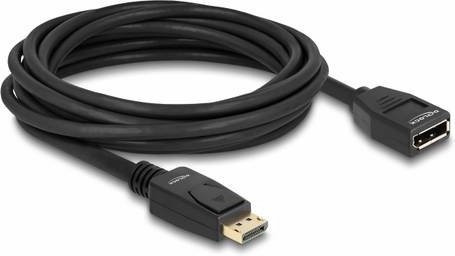 Delock DisplayPort Verlängerungskabel DisplayPort Stecker auf DisplayPort Buchse 5 m Schwarz 4K UHD - Bild 1