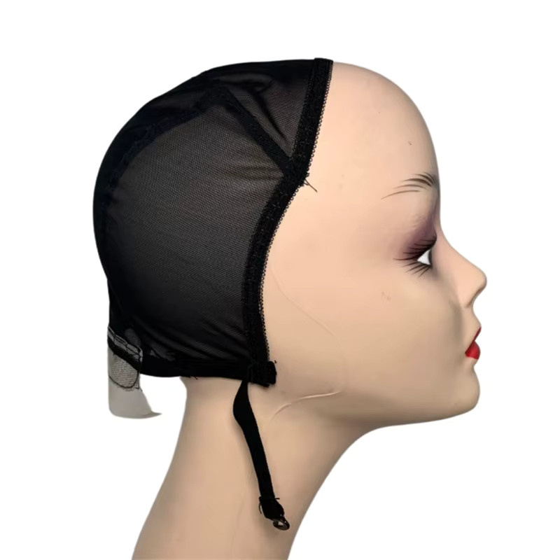 Perückenkappe ohne vordere Spitze, verstellbare Träger, Beige/Braun/Schwarz - Bild 4