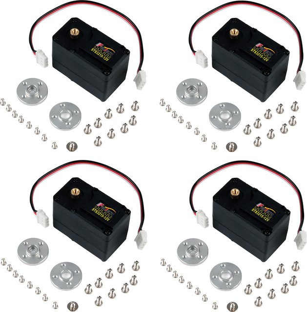 Feetech STS3215 Smart RC Servo, 4-teiliges Set, Metall, Schwarz - Bild 1