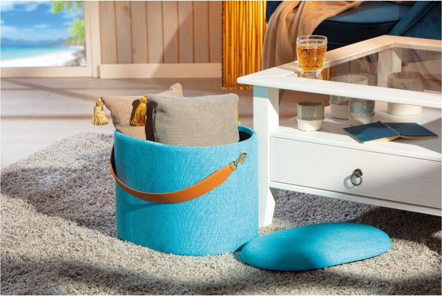 Inter Link Hocker Dilia mit Stauraum und Griff in Blue, B/H/T: 42 x 36 x 30 cm - Bild 1