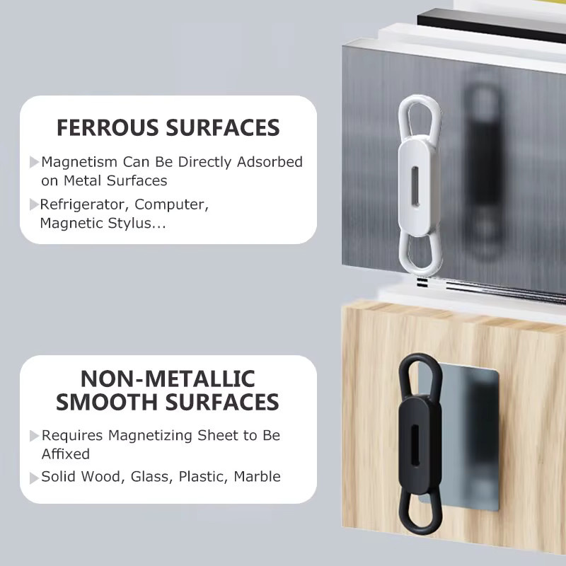 Fomscvka 6er Set magnetische Stifthalter aus Silikon in Schwarz, verstellbarer Marker-Organizer für Schreibtisch, Kühlschrank und Whiteboard - Bild 3