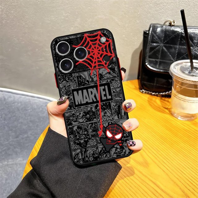 Marvel Spiderman Handyhülle für iPhone Modelle in Schwarz - Bild 1