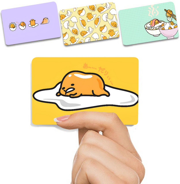 Gudetama Anime Aufkleber Set wasserfest für Kreditkarten und Buspässe in Multicolor - Bild 1