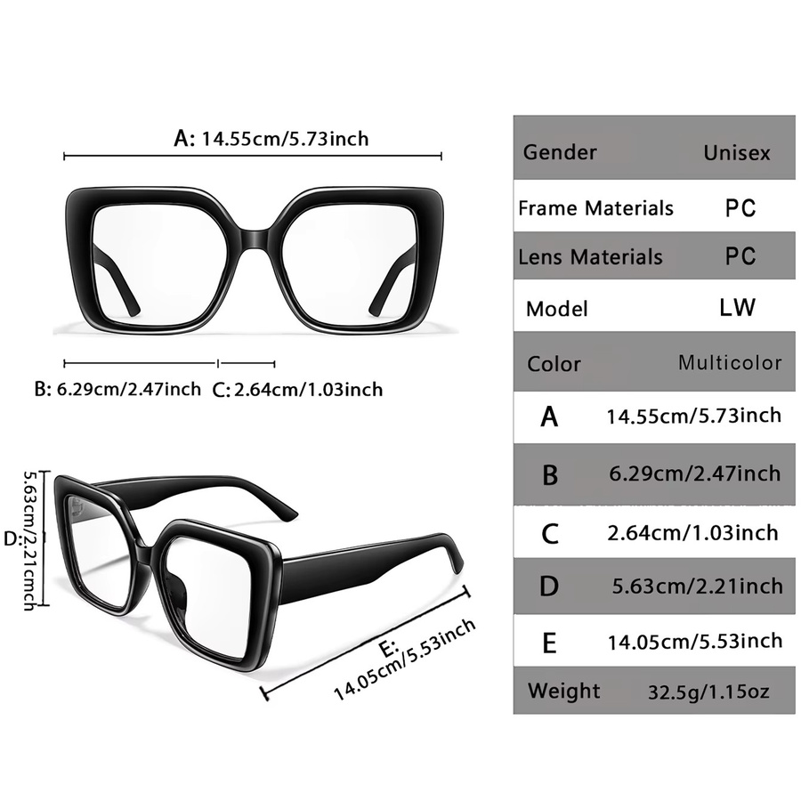 POAT Lesebrille, rechteckig, Vollrand, Kunststoff, multicolor, Herren - Bild 3