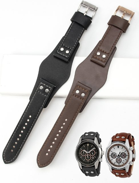 Fossil Uhrenarmband Leder, Schwarz, 22 mm - Bild 1