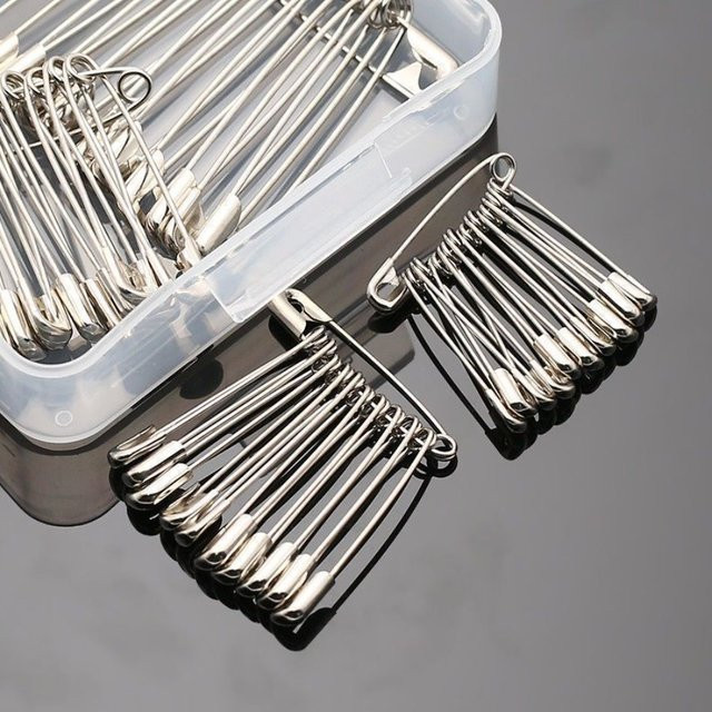 Mehrzweck Sicherheitsnadeln aus Metall in Silber für Kleidung und DIY-Dekoration - Bild 1