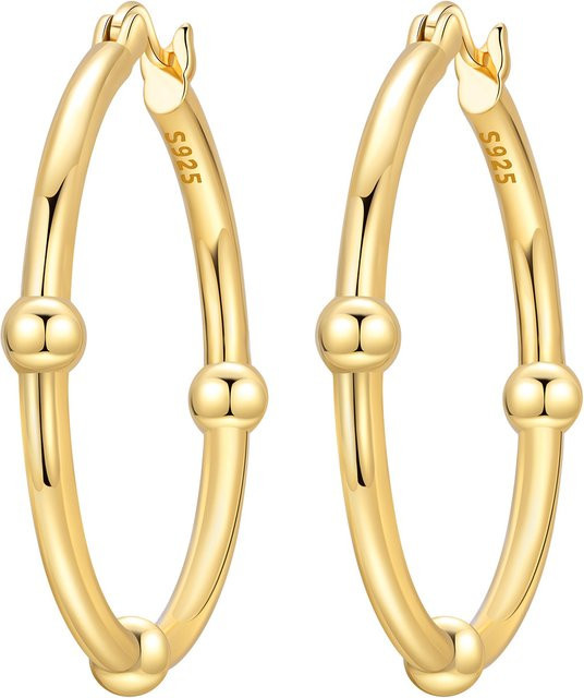 Cycuff Creolen 925 Silber, Gold, Damen - Bild 1