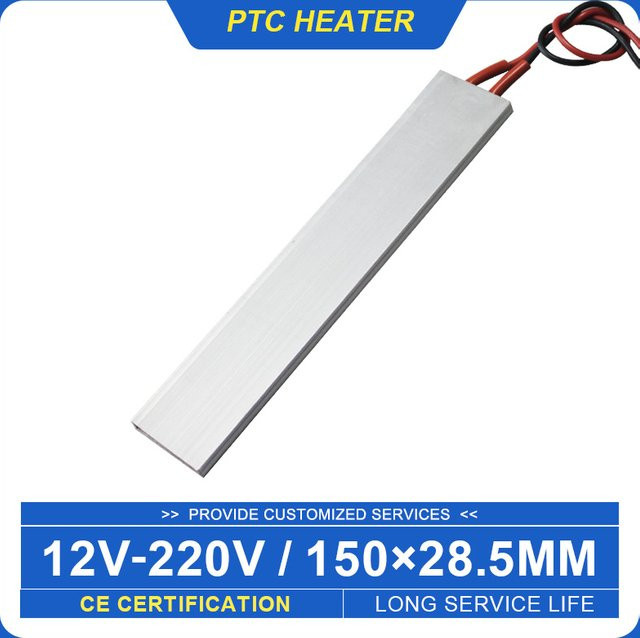PTCYIDU Thermostatisches Keramik-PTC-Heizblech mit Aluminiumgehäuse in Silber, B: 150 mm, T: 28,5 mm - Bild 1