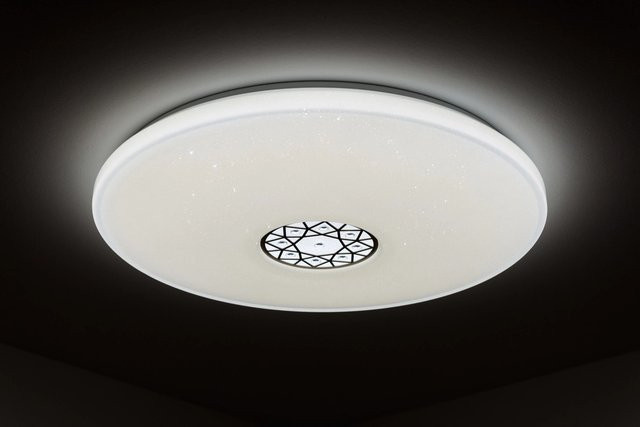 MegaLight LED-Glitzerleuchte Shining Oriental-Ornament in Gold und Weiß mit 24 W und Farbwechsel sowie Fernbedienung und Timer - Bild 1