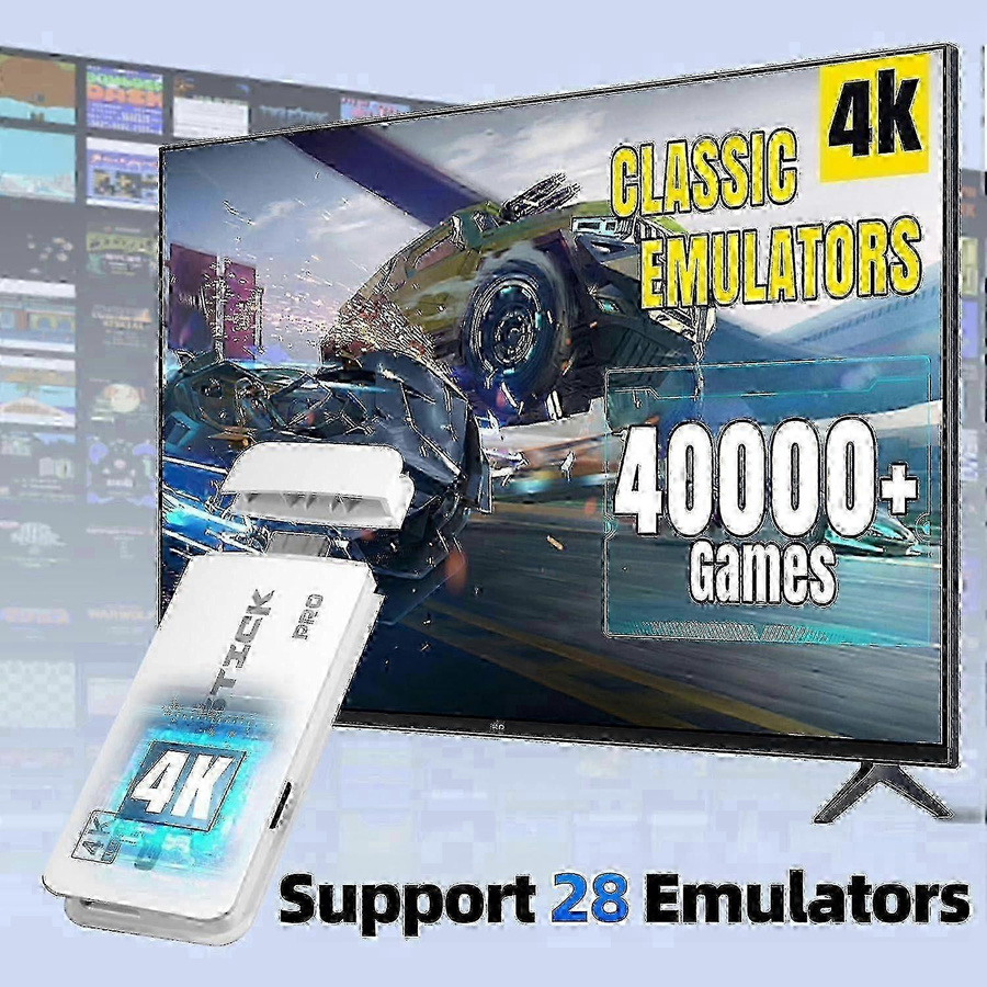 VRAUX Retro-Spielekonsole mit 40.000 Spielen, 4K UHD HDMI Ausgang und 64GB Gaming-Stick inklusive kabellosem 2,4G-Controller - Bild 4