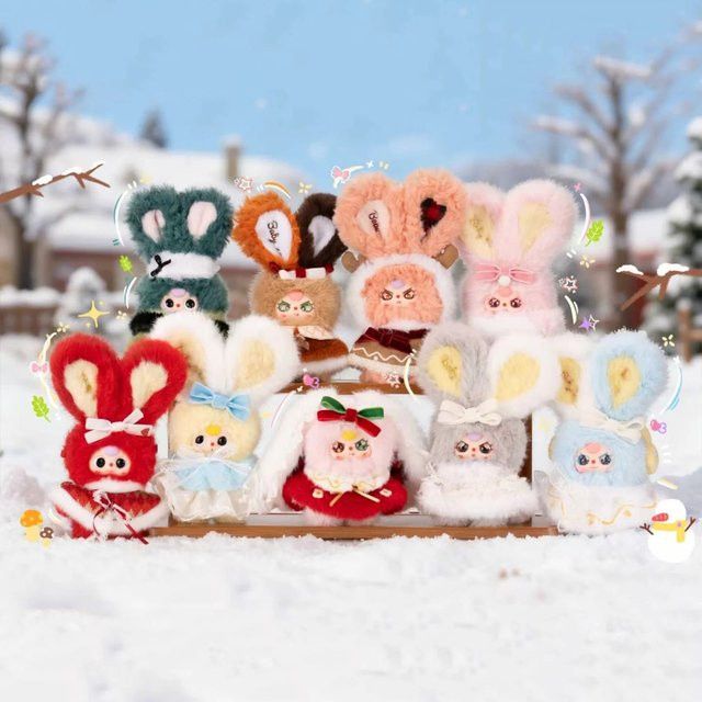 52TOYS Baby Drei Winter Serie Blind Box Kaninchen Plüsch und Vinyl Anhänger als niedliches Spielzeug und Desktop Ornament in Multicolor - Bild 1