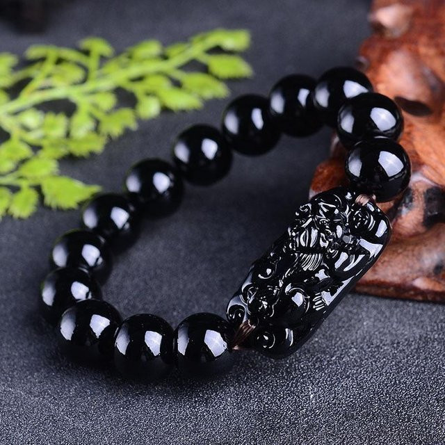 Armband Obsidian, Schwarz, Unisex - Bild 1