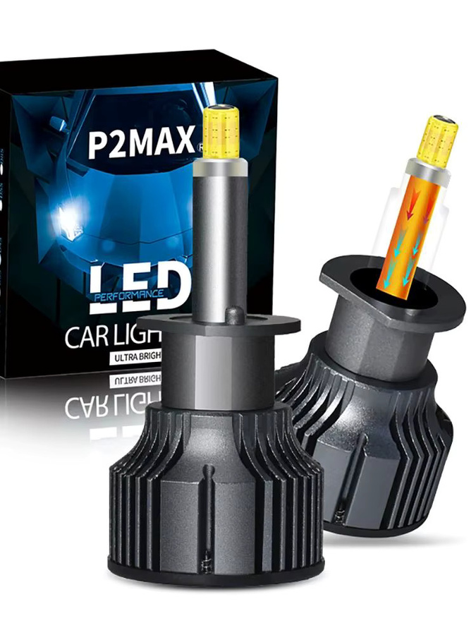 Ultrahelle 360-Grad LED Scheinwerferlampe für Autolichter, 6000K mit hohem CRI, Farbe: Silber - Bild 7