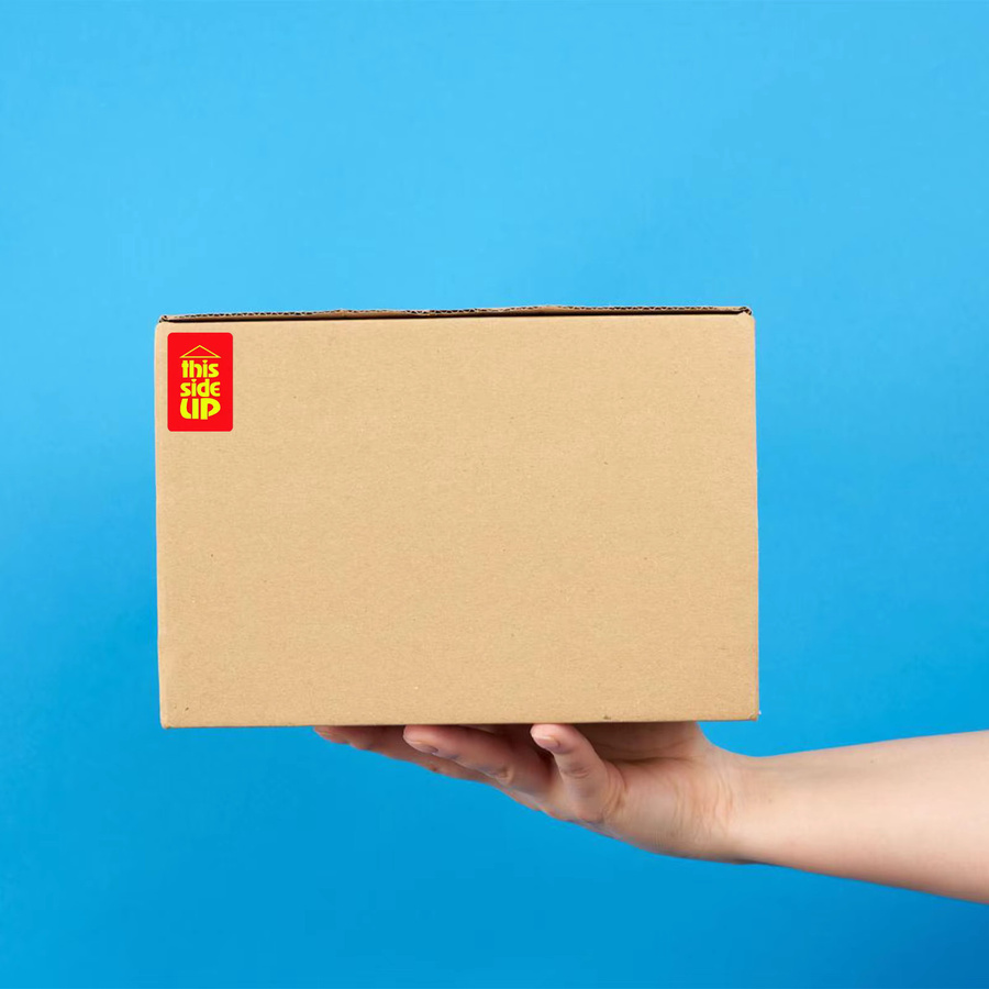 300 Stück gelbe Transport-Warnaufkleber mit Aufschrift Vorsicht für Express-Verpackungen, Maße: Breite: 2,54 cm, Höhe: 3,81 cm - Bild 2