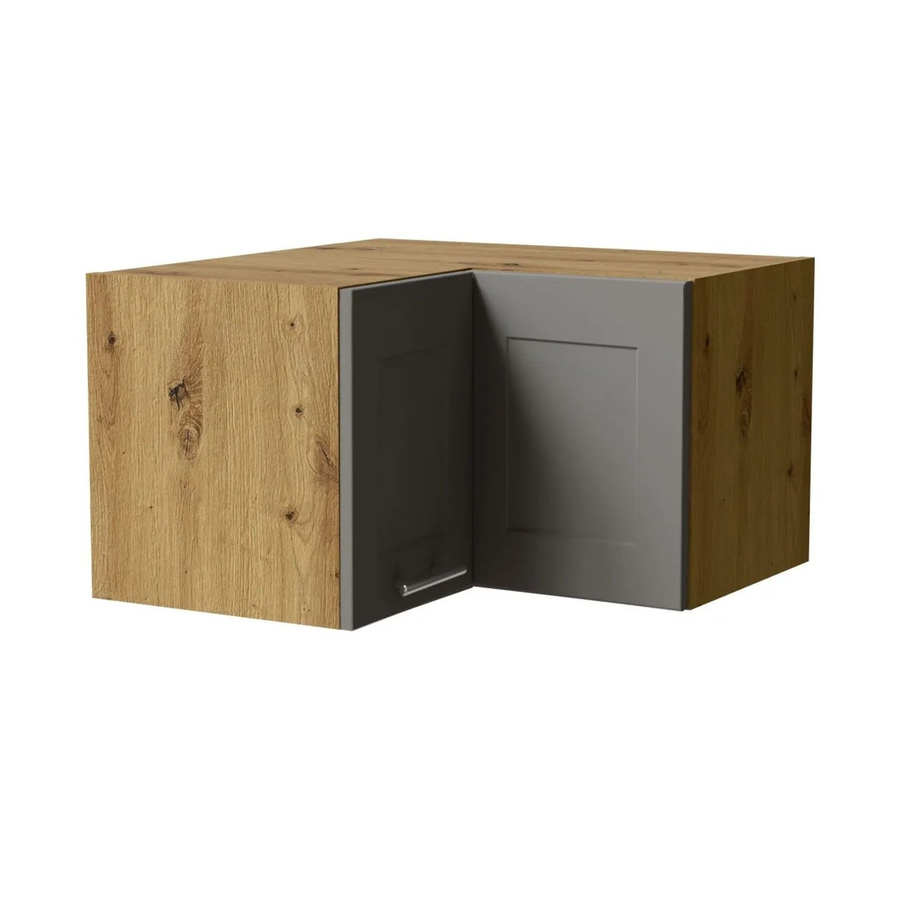 Feldmann-Wohnen Eckhängeschrank Oslo in Eiche Artisan und Dust Grey Matt mit Soft-Close-Türen, B/T/H: 60 x 60 x 36 cm - Bild 2