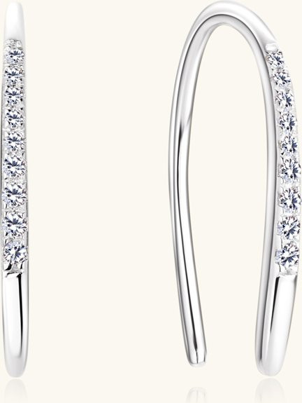 IOGOU Creolen 925 Silber, Diamant, Damen - Bild 1