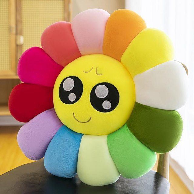 Chocolate Home Sonnenblumenblatt Lendenkissen und Sitzkissen aus Memory Foam, atmungsaktiv und ergonomisch geformt, Mehrfarbig, Durchmesser: 58 cm - Bild 1