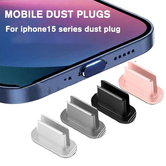 Wasserdichter Metall-Schutzstecker für Apple iPhone 12 13 14 mit Lightning-Anschluss in Schwarz aus Aluminiumlegierung - Bild 1