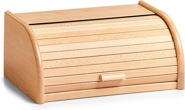 Zeller Rollbrotkasten aus Buche in Natur Braun, B/T/H: 28,2 x 18 x 39 cm - Bild 1