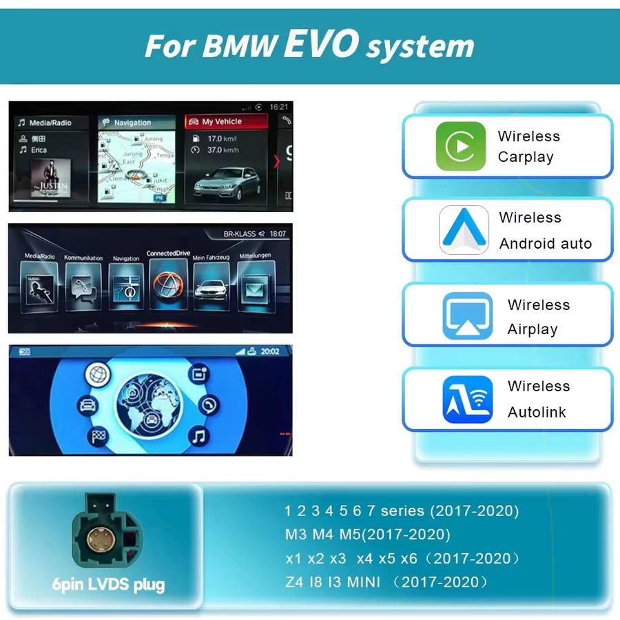 ANYFAR Kabelloser CarPlay und Android Auto Decoder in Schwarz für BMW NBT CIC EVO und MINI Modelle - Bild 7