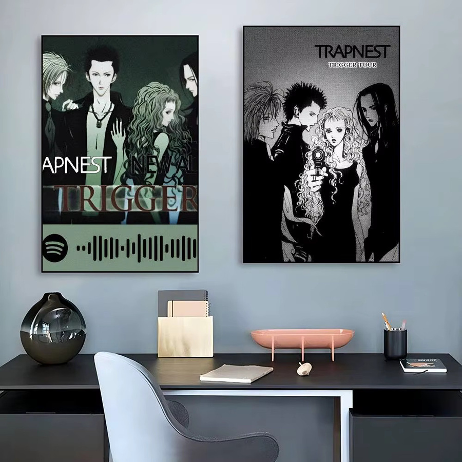 Selbstklebendes Trapnest Trigger Anime Poster in Mehrfarbig als Wanddekoration und Kunstwerk - Bild 2