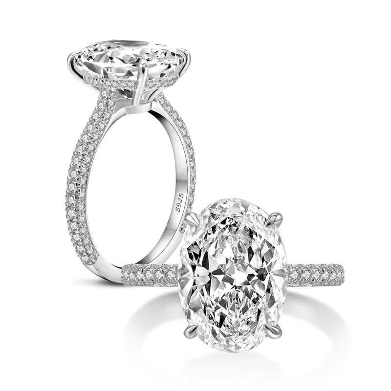 BXINY Ring, 925 Silber, Moissanit, Damen - Bild 6