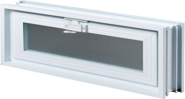 Fuchs Design Lüftungsfenster für 19er Glassteine in Weiss, B/T/H: 57 x 8 x 19 cm, Wärmedurchgangskoeffizient 2,9 W/mK - Bild 1