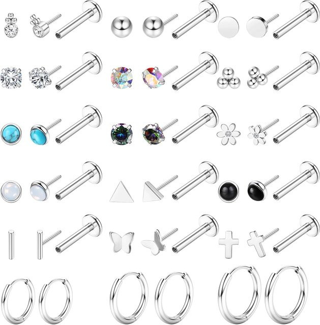 drperfect Piercing Ringe, Edelstahl, Silber, Unisex, 6 mm - Bild 1