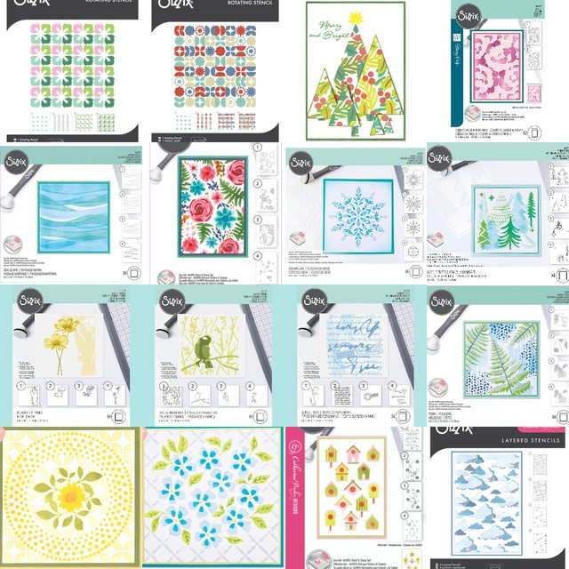 Schneeflocke 2025 Schablone für DIY Scrapbooking und Handwerk mit Bäumen und Blumen zur Dekoration von Fotoalben - Bild 1
