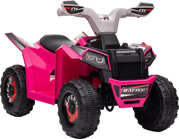 HOMCOM Elektro Kinderquad Mini Elektroquad 6V Rosa mit Vorwärts Rückwärtsfunktion für Kinder ab 1.5 Jahren