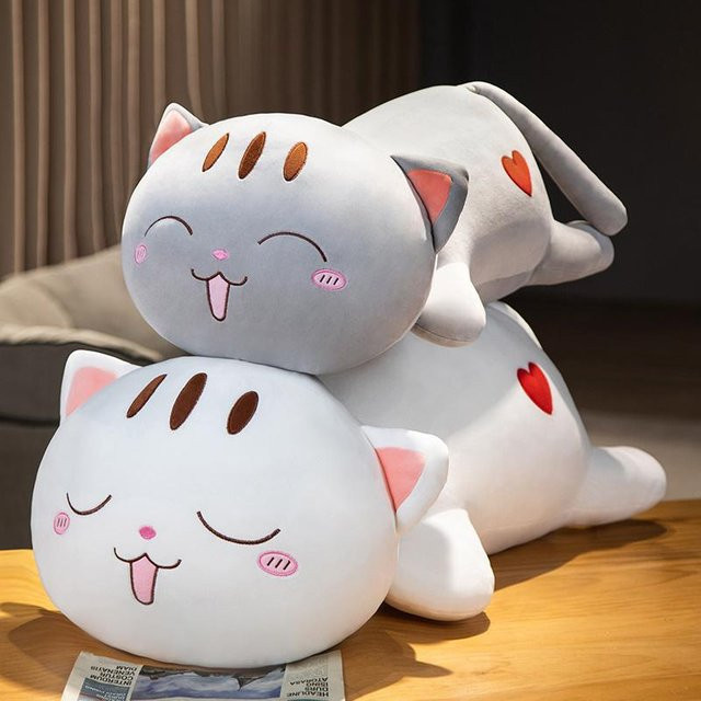 Yiran toy Kawaii Katze Plüschtier, lachende Katze, 25cm, ab 3 Jahre - Bild 1