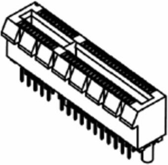 Molex PCI-Express-Sockel 64-polig in Schwarz mit 1,00 mm Rastermaß 877159105 - Bild 1
